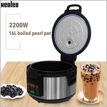 Best XEOLEO 16L Pearl Cooker Tapioca Pearls Boiling Machine Milk Tea Shop Cassava Cooking Machine Non-stick Pan Pearl Taste Good