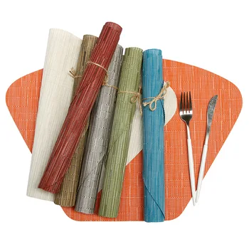 

Fan-shape Placemats Teslin PVC Table Mat Stain-Resistant Non-slip Insulation Table Cloth Pad Coasters Pad Kitchen Tableware Tool
