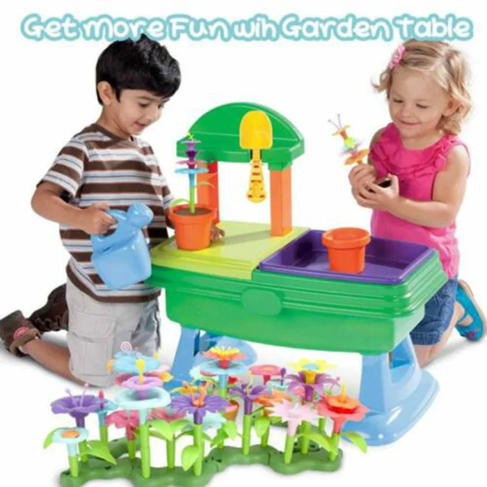 Цветы Сад строительные игрушки строительные наборы букетов для От 3 до 6 лет детей раннего обучения AN88