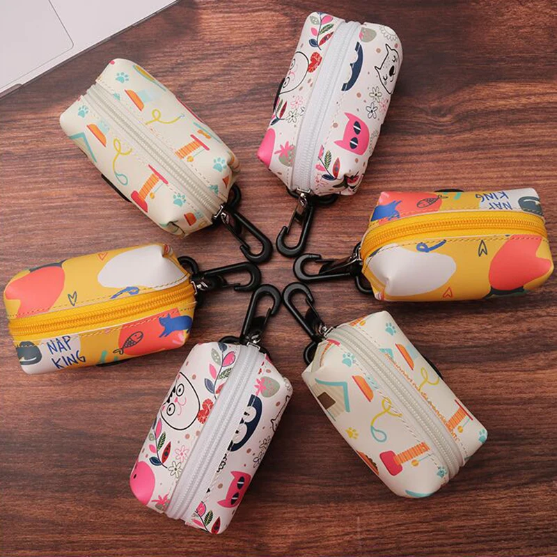 New Cartoon Dog Poop Bag Dispenser Sacchetti Di Immondizia In Pelle Outdoor Pet Poop Raccoglitore Di Rifiuti Animali Pulizia Sacchetti Di Stoccaggio D