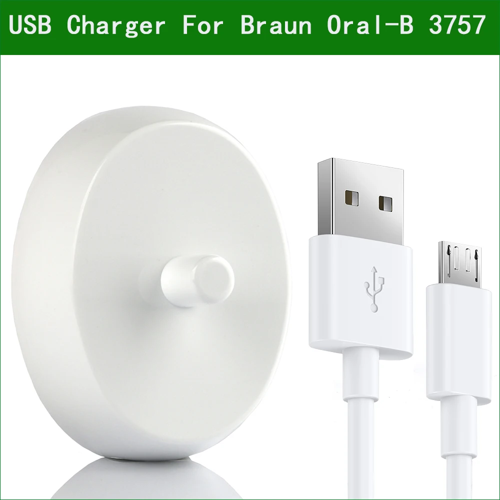 

3757 5V USB Charger For Braun Oral-b Electric Toothbrush 1000 3000 4000 D12013 D12013w D12523 3709 3728 3737 4736 4717 4729 8850