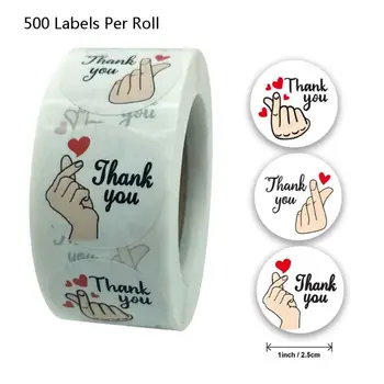 

4 Roll Thank You Stickers Seal Label for Wedding Christmas Gift Package Stationery Sticker
