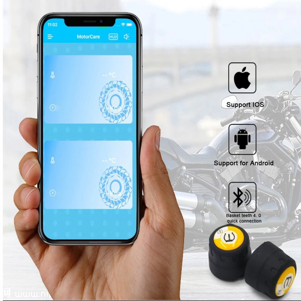 Система контроля давления в шинах для мотоциклов, система мониторинга с Bluetooth, система мониторинга Tpms, датчик приложения для мобильного телефона, внешний автоматический