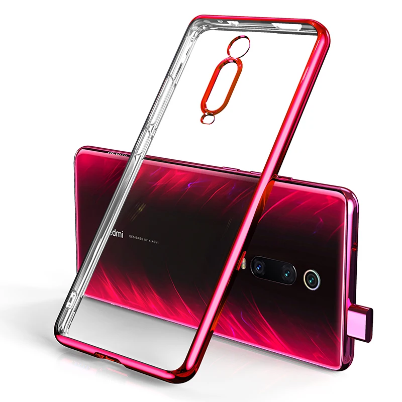 Красный Чехол для Xiaomi Mi 9 T 9 T Pro SE Lite A3, 3D лазерное покрытие, роскошный чехол из мягкого ТПУ, чехол для RedMi K20 Pro Note 8 Pro 8A 7 7A Mi Crystal чехол - Цвет: Красный