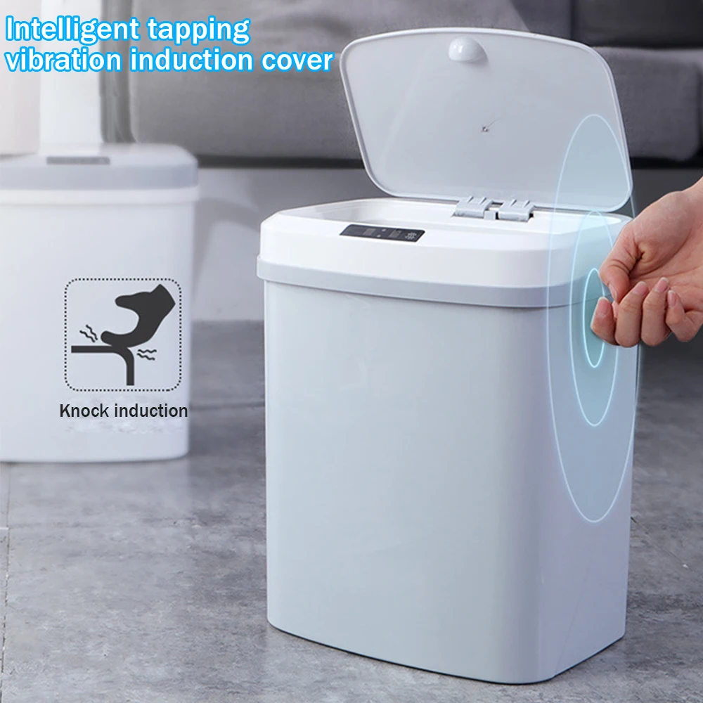 Intelligent Induction Motion Sensor Waste Bins Wide Opening Eco-Friendly Waste Garbage Bin Automatic Touchless Kitchen Trash Can