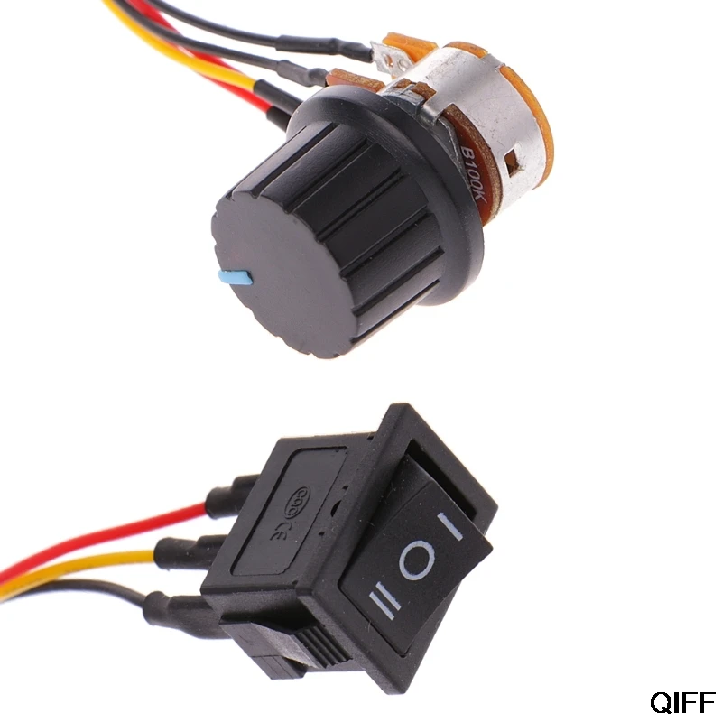 Прямая поставка и контроллер скорости двигателя постоянного тока 12V 24V 36V 48V 10-55V 60A вперед/назад переключатель Aug. 16