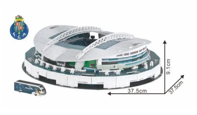 Estadio do Dragao стадион Футбол 3D Бумага DIY головоломки 3416 модель Обучающие комплекты игрушек дети мальчик подарок игрушка