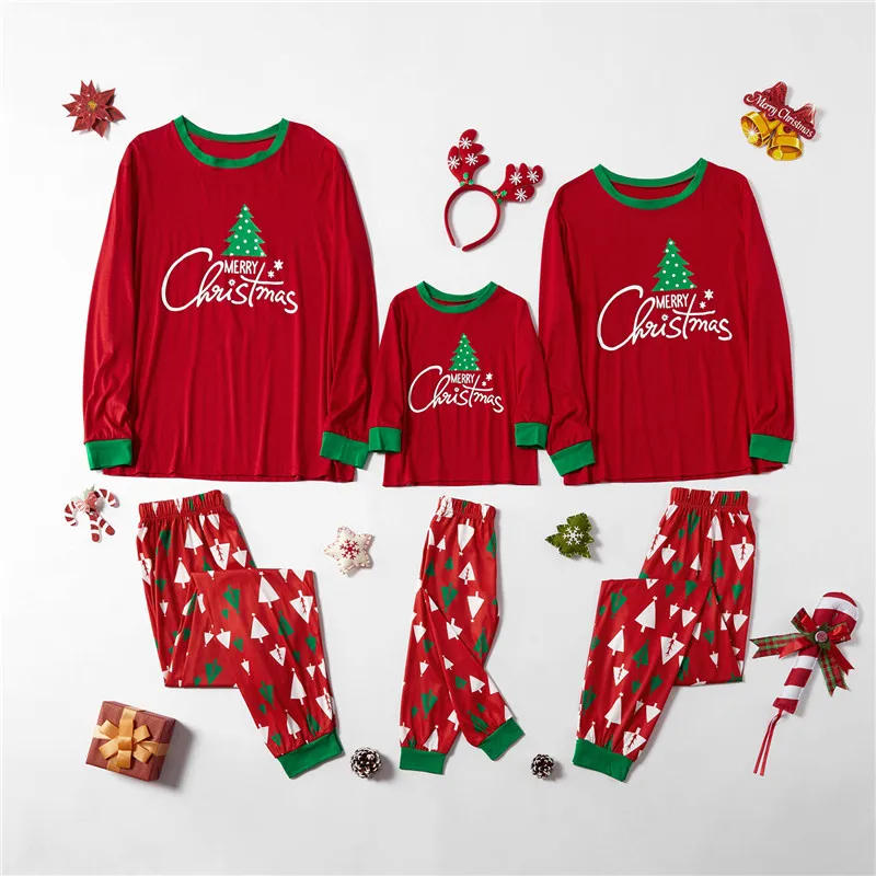 Christmas Pajamas Family Clothing Family Matching Mother Daughter Father Son Clothes Family Clothing Sets New Year C0630