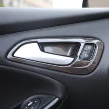 4 шт./компл. автомобиля внутренняя дверная ручка Стикеры отделка интерьера литье Крышка Стикеры s для Ford Focus 3 4- для леворульных автомобилей Аксессуары