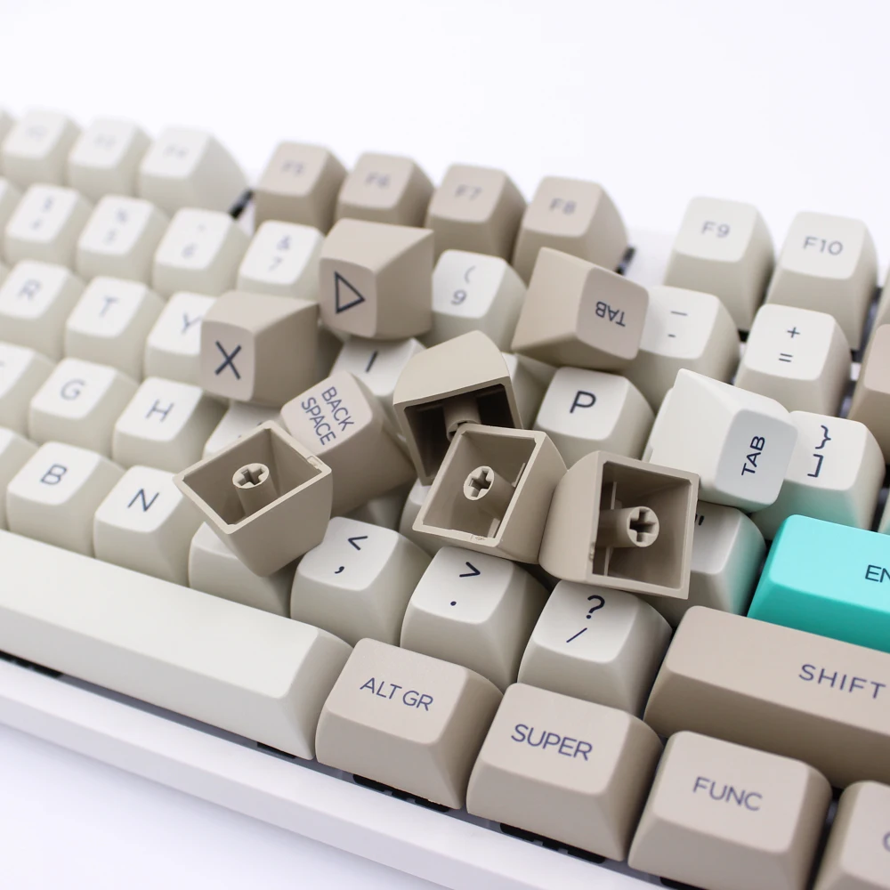 MP SA KEYCAPS PBT Ретро бежевый колпачок для ключей с сублимационной краской Вишневый выключатель MX Keycaps для проводной USB механической игровой клавиатуры