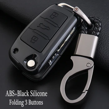 

Silicone Car Key Case Cover SkinFor Audi R8 A1 A3 C5 C6 A4L A6A4 A5 A6 A7 A8 Q3 Q5 Q7 Remote Fob Flip Shell Protect