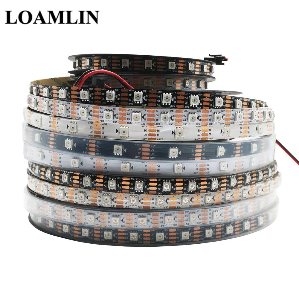 Светодиодный ленточный светильник WS2815 12 в пост. Тока (WS2812B/WS2813) RGB 30/60/144 пикселей
