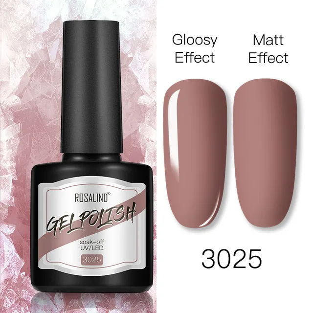 ROSALIND 8ml Gel Nail Polish Shiny Matte Effect Gel Polish For Manicure Nail Art Design Semi Permanent Painting Varnishes Gel RS17-3025