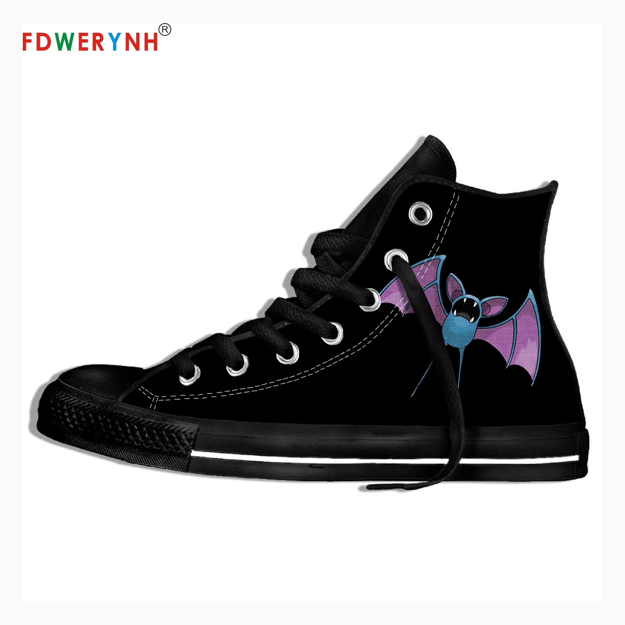 

Canvas Sneakers Design Pocket Monster Zubat Anime Cartoon Casual High Tops Shoes