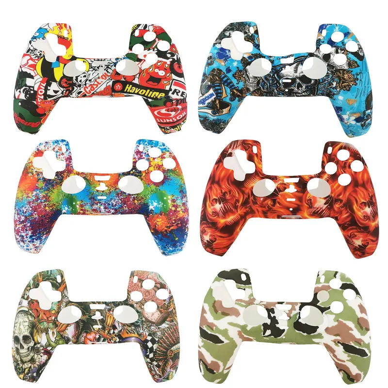 

Gamepad Protective Cover Silicone Case Soft Rubber Sleeve Anti-slip Protector for PS5 Gaming Gamepad Protective Cover