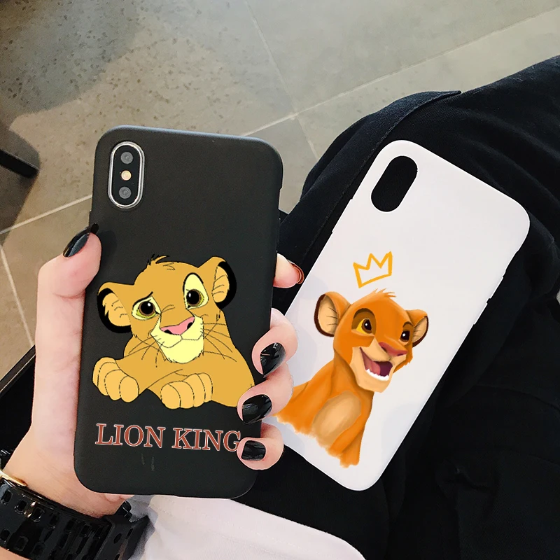 Чехол для телефона с рисунком льва короля iPhone 11 Pro XR X Xs Max 8 7 6 Plus 6S 5S SE матовые