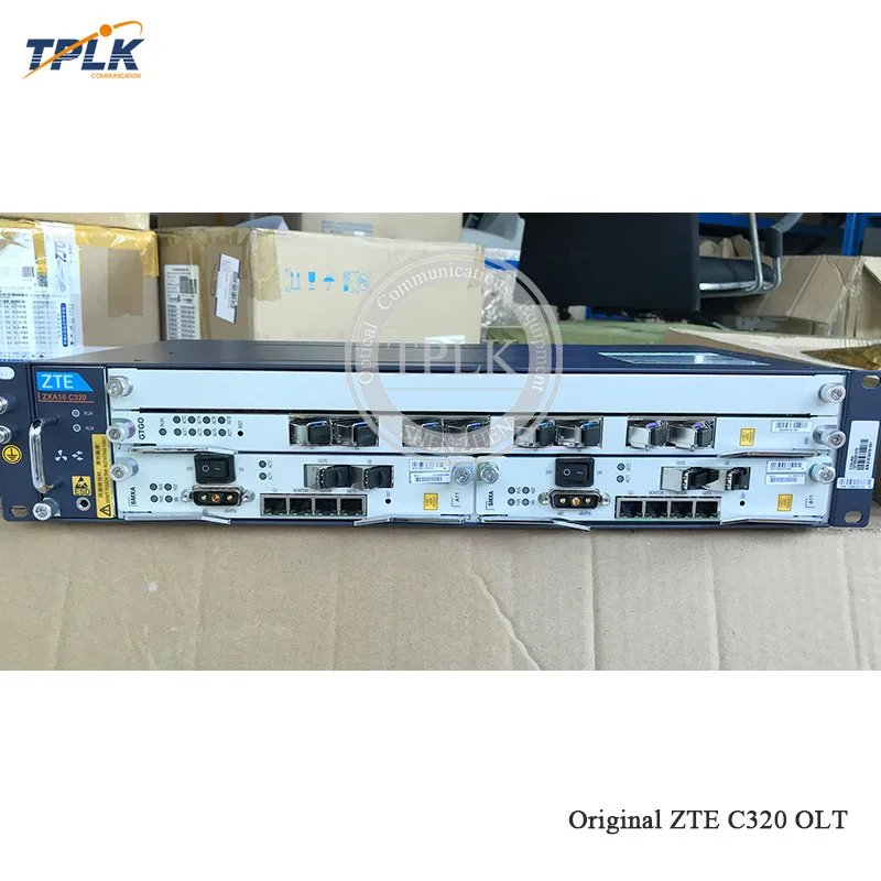 

Original mini ZTE OLT C320 Chassis OLT GPON EPON with 2* 10GE SMXA/3 Card +8port GTGO C+ card DC power high quality