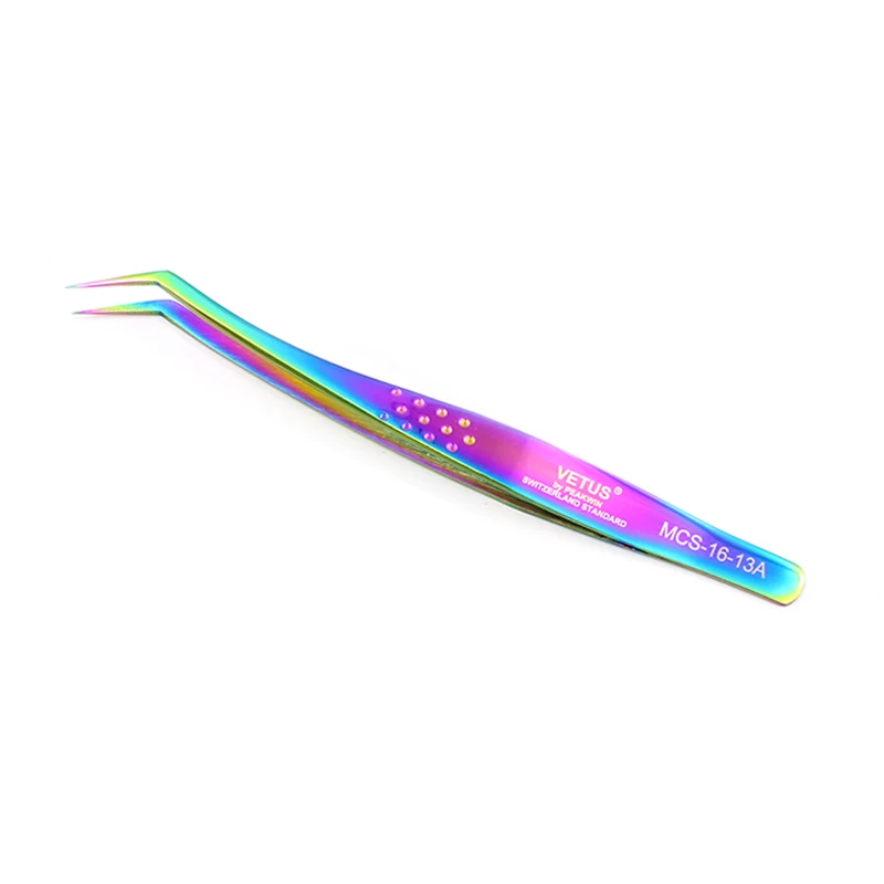 VETUS Extended Golden feather Tweezers colorful best tweezer Eyelash Extension Tweezer
