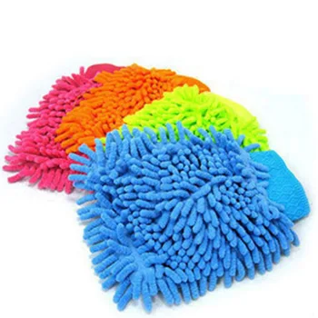 

Single Sided Car Wash Gloves Random Color Auto Wash Soft High Quality Chenille Gloves Cleaning Tools