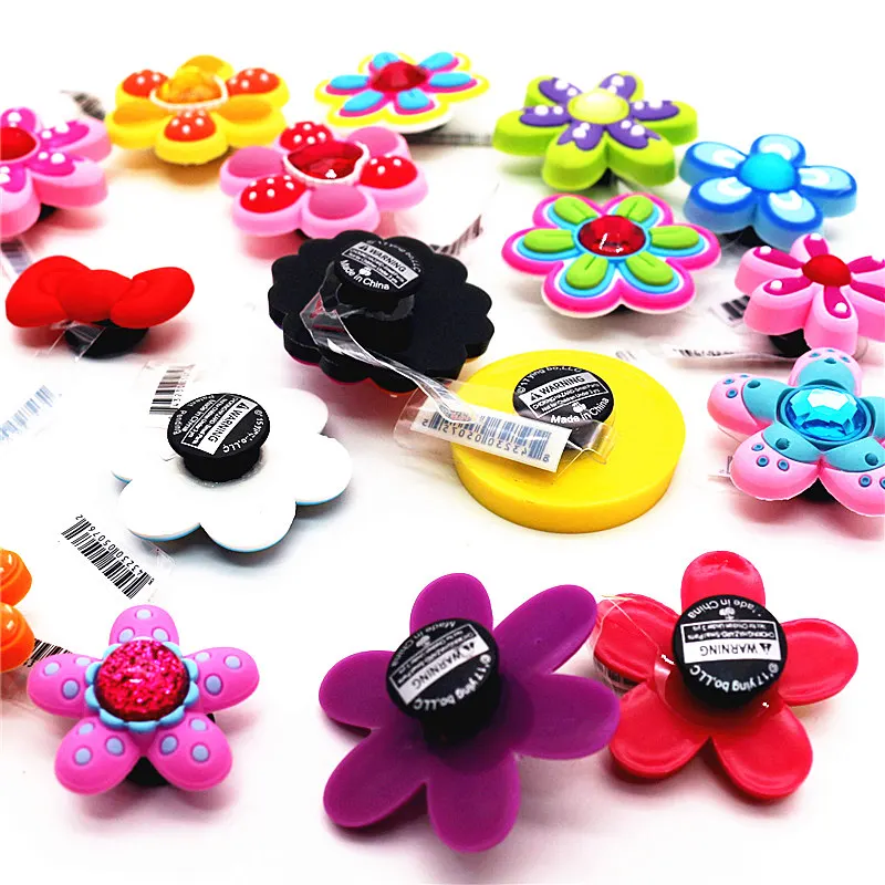 1pcs High Imitation Shoe Charms Colorful Heart-shaped Shoe Buckles Original Accessory fit Bracelets Croc JIBZ Kids Gifts F-ZBX20