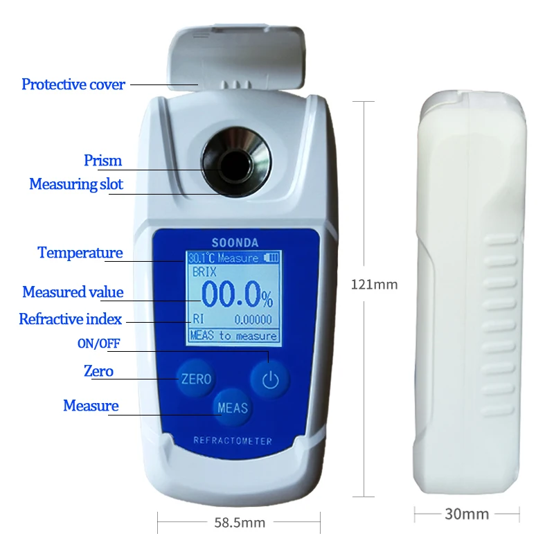 Jadpes Refraktometer Alkohol Test, 0-80% Professionelle Handheld Alkohol  Test Refraktometer Wein Tester Meter Messinstrument für Honig, Ahornsirup  und