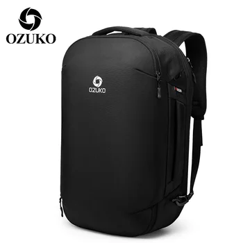 

OZUKO Outdoor Travel Backpack Male 15.6 Inch Laptop Bagpack Large Capacity Schoolbag Waterproof Bags for Men Women with Shoe Bag