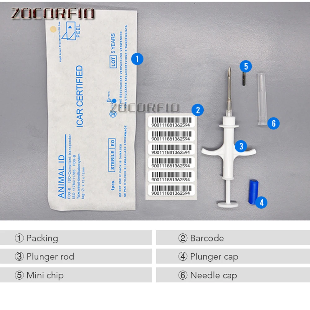 10 pces com microchip de 2.12*12mm para