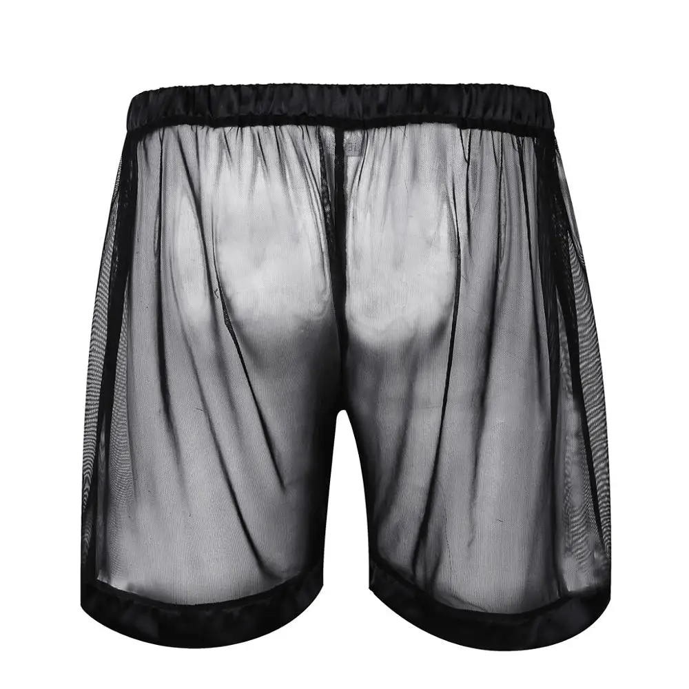Iiniim, мужское нижнее белье, ночное белье, Gay Wetlook, сексуальные, Homme, прозрачные трусики, сетчатые, свободные, для отдыха, боксеры, шорты, нижнее белье, трусы