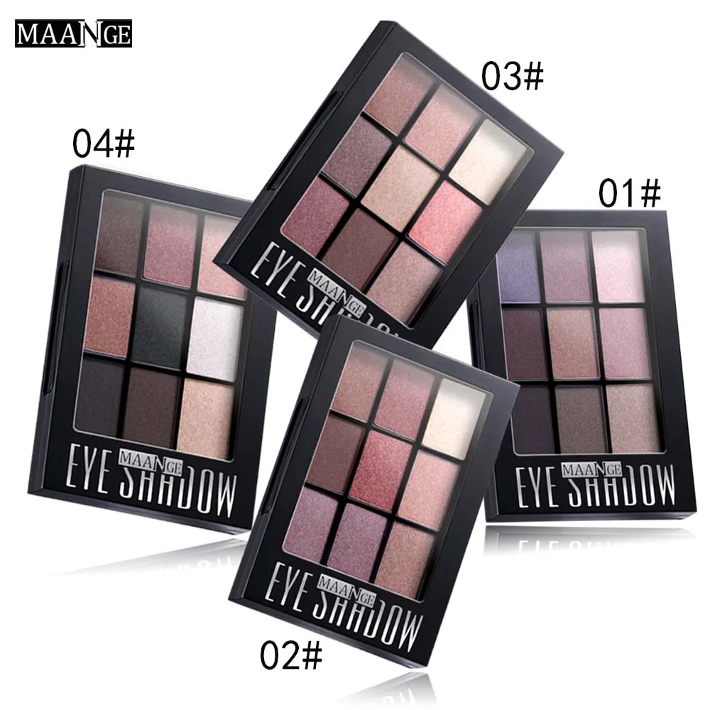 

9 Colors Glitter Eyeshadow Makeup Pallete Matte Eye shadow Palette Shine Diamond and Shimmer Eyeshadow Powder Pigment Cosmetics