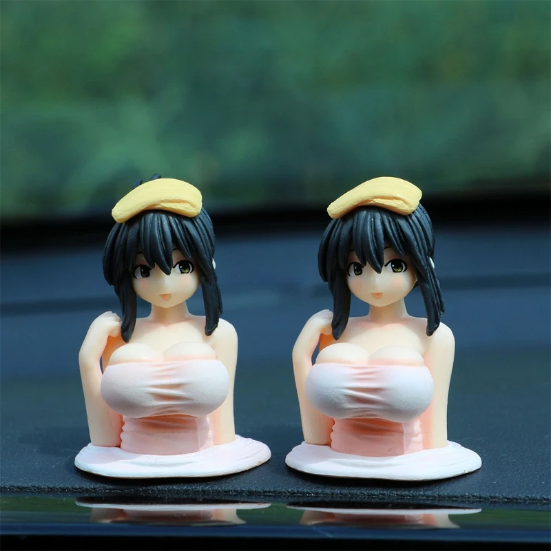 T.Y.G.F Kanako Poitrine Secouant Ornements, Poupée de décorations de  Voiture Kanako, poupée de Figurine d'action d'anime Kawaii, Statue de  Voiture