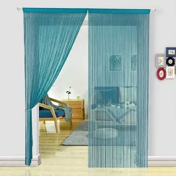 

Solid color Curtains Stripe Classic Line Curtain Window Blind Valance Room Divider Door Decorative Handmade Home Decoration