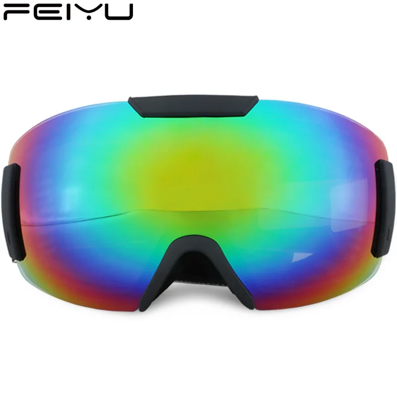 As fish New Style Ski Goggles Large Spherical Mountain Climbing Eye-protection Goggles Snowboard Double Layer Anti-fog Snow Gogg