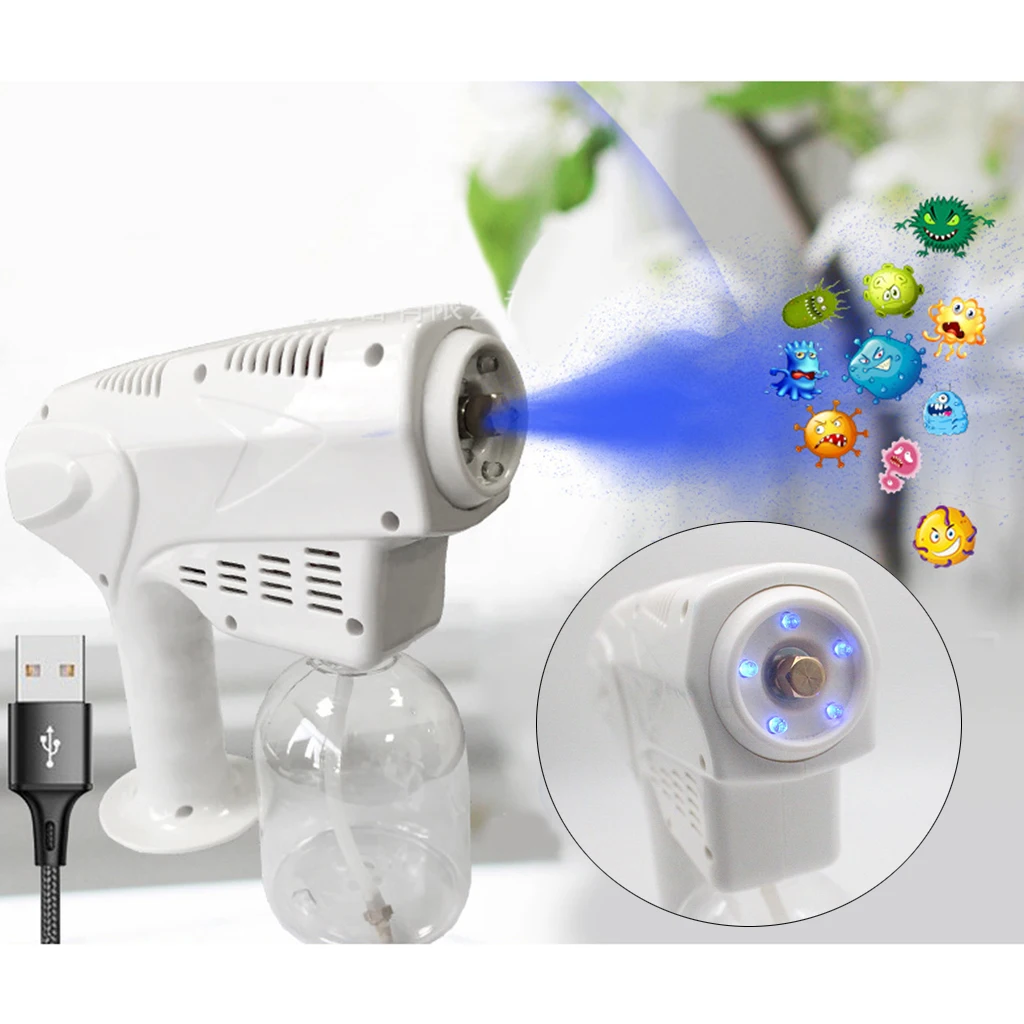 Portable Nano Spray Fogger 500 ML Handheld Spray Steam Gun Machine with Blue Ray for Home,Office, Vehicle, Indoor or Outdoor