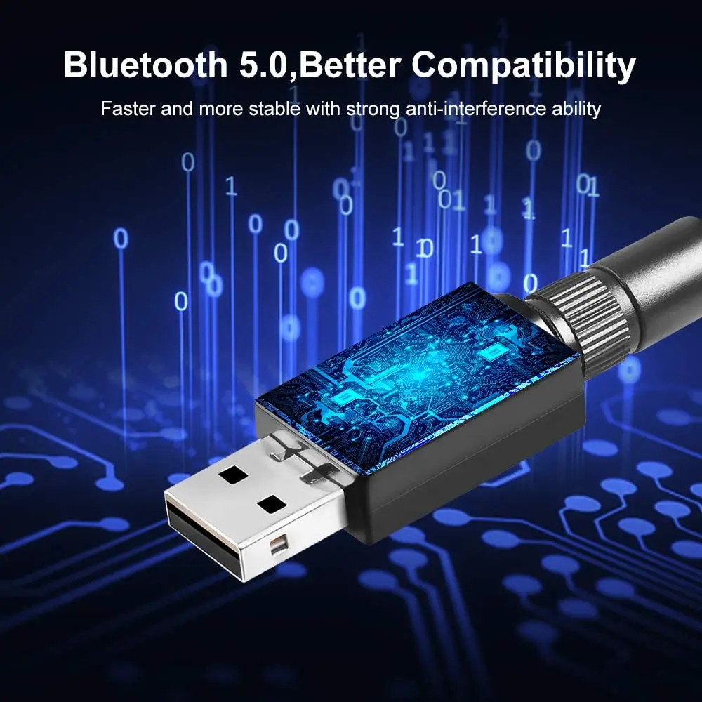 Zexmte 100M Adapter USB Bluetooth Bluetooth 5.0 nadajnik 328ft bezprzewodowy Bluetooth Audio odbiornik klucz USB dla komputer stancjonarny 5 Zexmte 100M Adapter USB Bluetooth Bluetooth 5.0 nadajnik 328ft bezprzewodowy Bluetooth Audio odbiornik klucz USB dla komputer stancjonarny 5