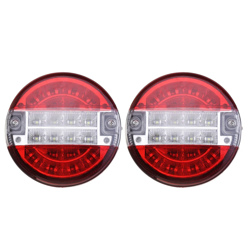 

2 Pcs 20 LED Truck Tail Light Stop Brake Reverse Lamp for 24V Vehicles Trailer Caravan