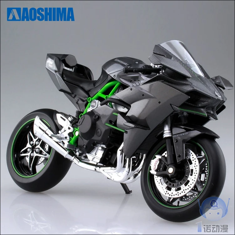 

Qingdao Society 10457 Kawasaki Ninja H2R 1/12 finished model NINJA simulation motorcycle PVCAssembling ModelHand doll toy