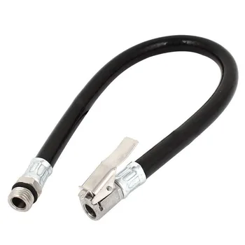 

Inflator Hose Motorcycle Bicycle Car Flexible Clip-on Air Tyre Tire Chuck Inflator Hose Tool Rubber Inflator Hose Lock on Clip