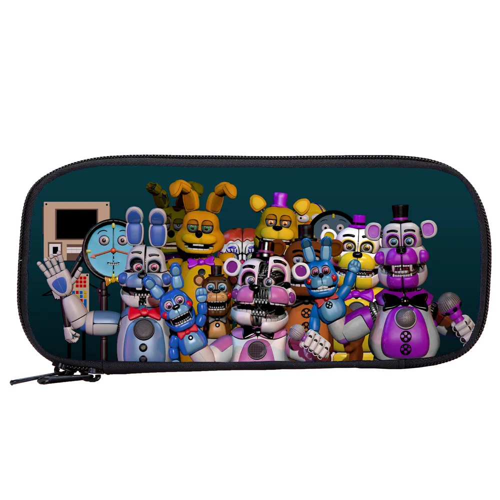 Игра FNAF Five Nights At Freddy's Сумочка для ручек и карандашей чехол для детской школы Канцтовары многофункциональные Фигурки игрушки для детей подарок на Рождество