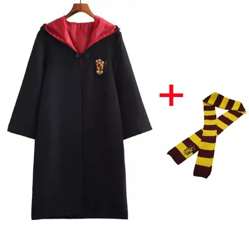 Gryffindor and Scarf Ravenclaw Хатч патч Слизерин халат шарф Косплей Костюм Гриффиндор ожерелье Поттер костюм на Хэллоуин Гермиона школьная форма - Цвет: Gryffindor and Scarf