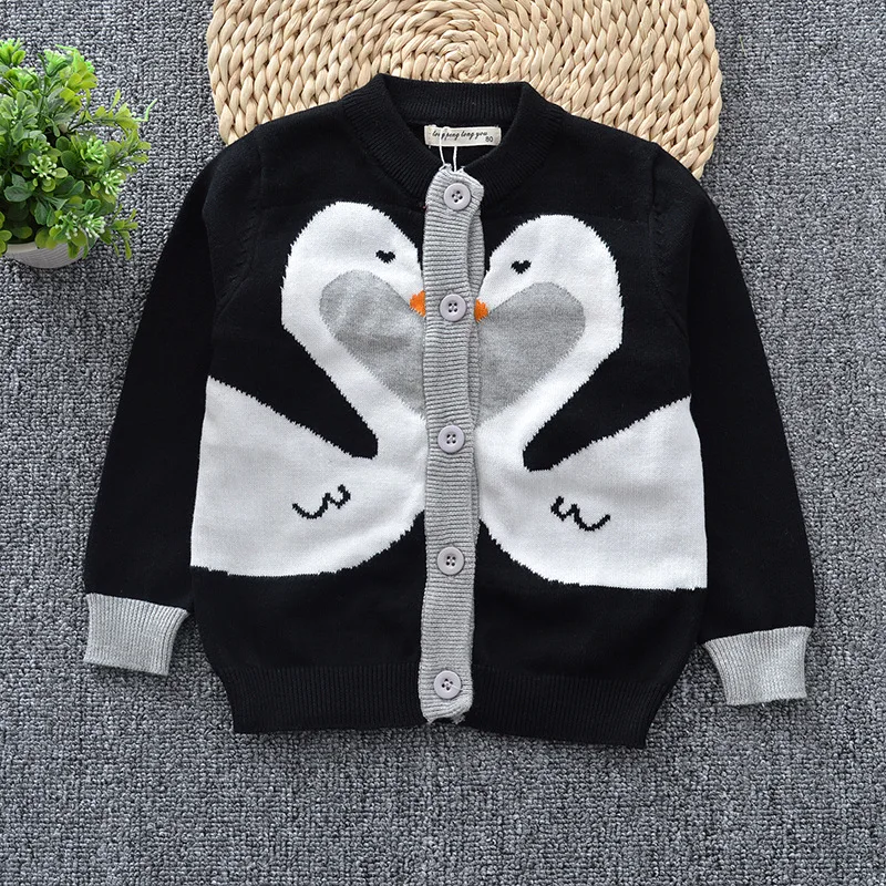 Cute 1-6 Years Girls Knitted Sweater Cardigan Cartoon Children Sweater Baby Girls Sweater Cardigan Jackets Kids Girls Outerwear