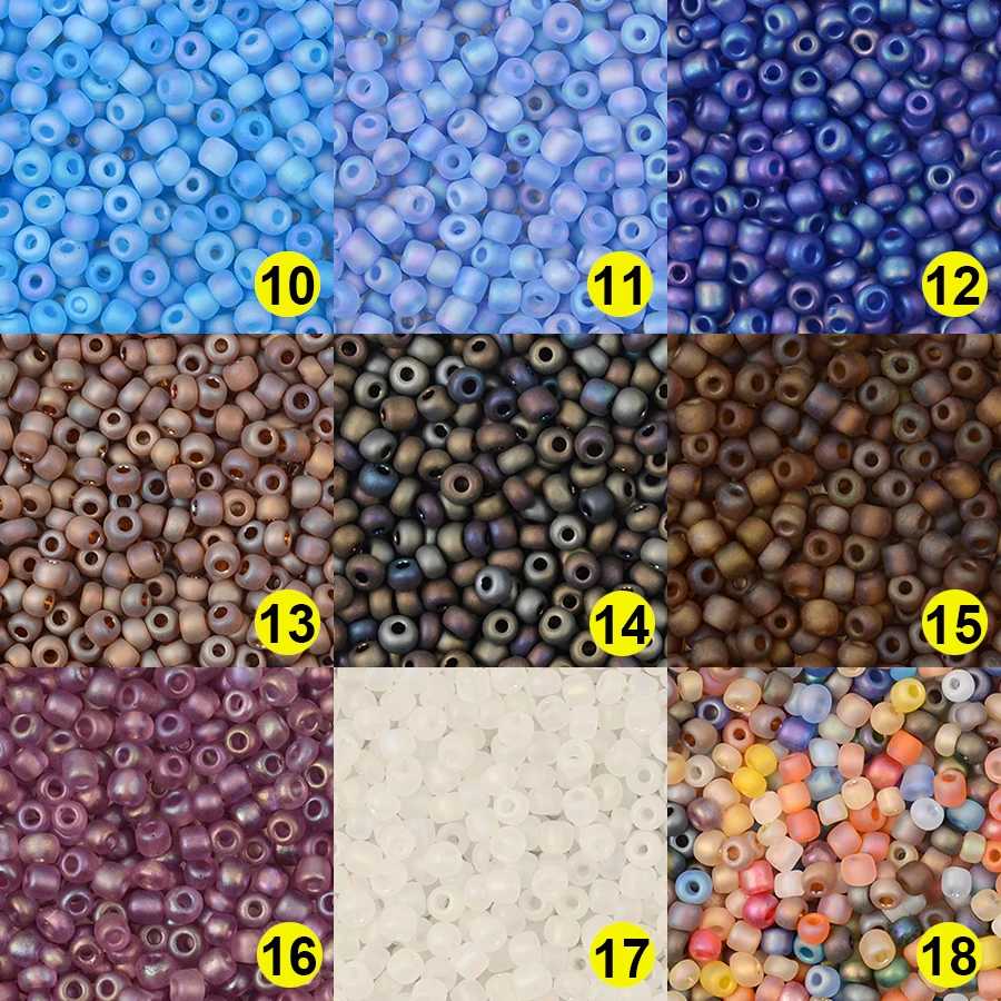 2MM 11/0 Matte Plating Corolful Czech Glass Beads for Jewelry Making  SeedBeads Charm Spacer Beads DIY Accessories Kralen Bijoux