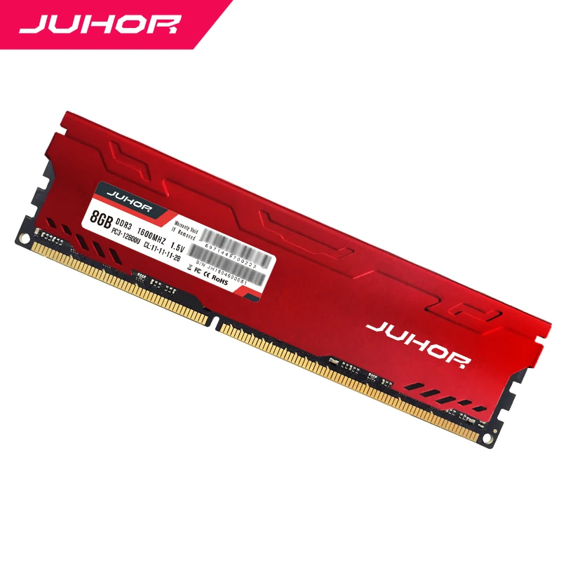 Goedkoop JUHOR ddr3 in RAMS 4gb 8gb Desktop Geheugen met Warmte udimm 1333mhz 1600mhz PC RAM 1.5V Nieuwe dimm Schip memoria ram