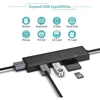 QGeeM USB Hub 3.0 Adapter 0.11m Card Reader USB Splitter for Xiaomi Laptops Macbook Pro USB 3.0 Hub for PC Computer Accessories 3