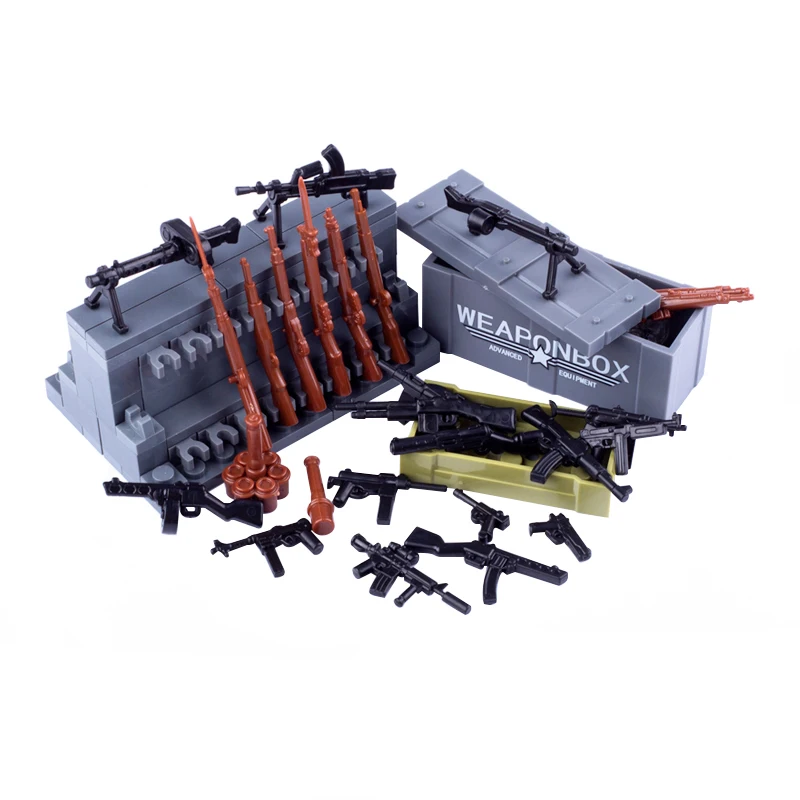 Конструктор MOC Military WW2 военное оружие фигурки солдат аксессуары мини-пистолет 98k