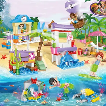 

2020 New Girls series amusement park Friendship Set Building Blocks Figure Compatible Lepining Friends Bricks Toys Model