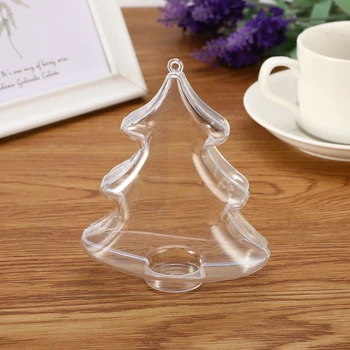 

1/5PCS Christmas Xmas Tree Shape Plastic Bath Bomb Molds Transparent DIY Fizzy Sphere Bath Bomb Molds Bath Accessories Mould
