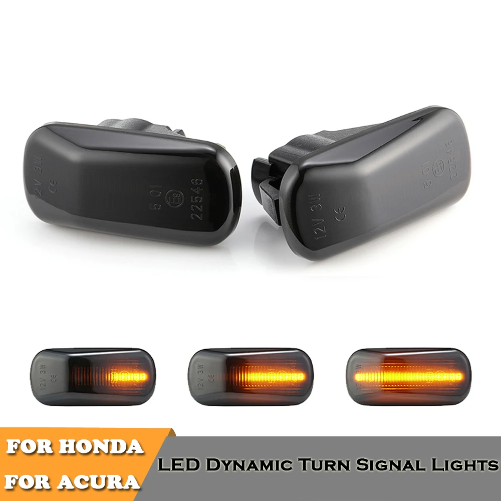 

car Dynamic led turn indicator signal repeator lights for Honda Accord Civic City CR-V Fit Jazz HR-V Integra DC5 Odyssey Stream