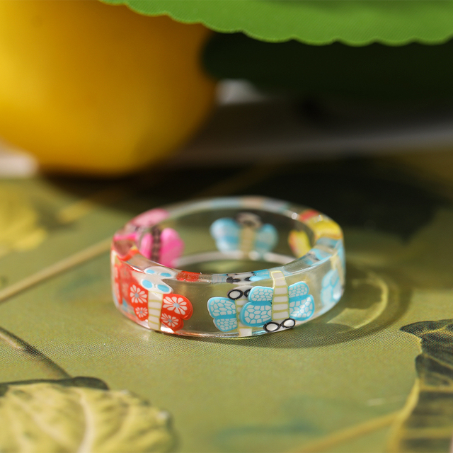 Fashion Acetic Acid Flower Rings for Women Lady Personality Leopard Acrylic Opening Adjustable Rings Finger Jewelry Gift