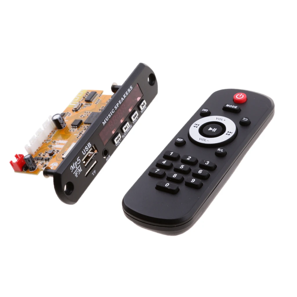 Audio Decoder Bluetooth MP5 Speaker Remote Control Support USB/TF/Aux Input