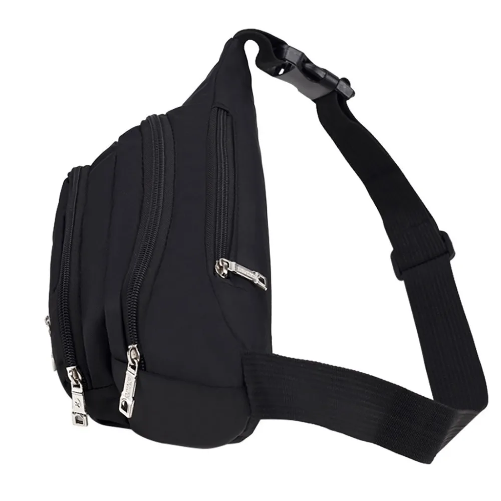 Belly Bag for Women and Men Belt Bag Black Waist Pack Outdoor Phone Bag #4R20 (5)